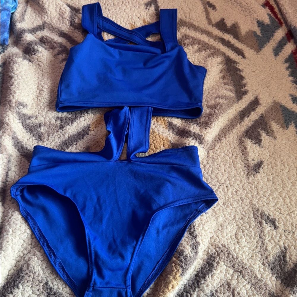 Blue Two-Piece Swimsuit